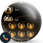 theme dialer spheres orange android application logo